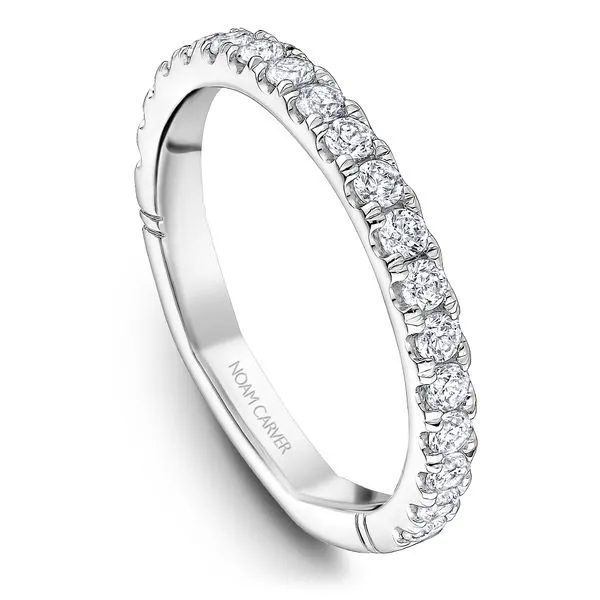 1/2CTW 14K WG Mined Diamond Prong Set Euro Shank Wedding Band The Ring Austin Round Rock, TX