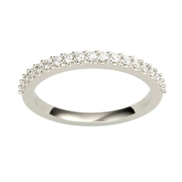 1/4CTW 14K WG Mined Diamond Round Wedding Band Image 2 The Ring Austin Round Rock, TX