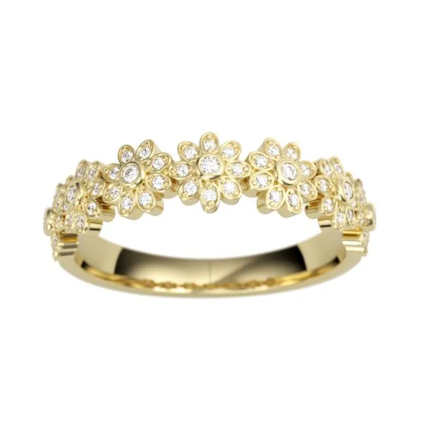1/5CTW 14K YG Mined Diamond 5 Station Flower Band The Ring Austin Round Rock, TX