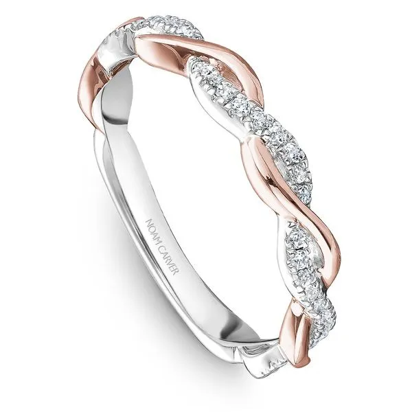 1/5 CTW 14K WG/RG Mined Diamond & Polished Twist Wedding Band The Ring Austin Round Rock, TX