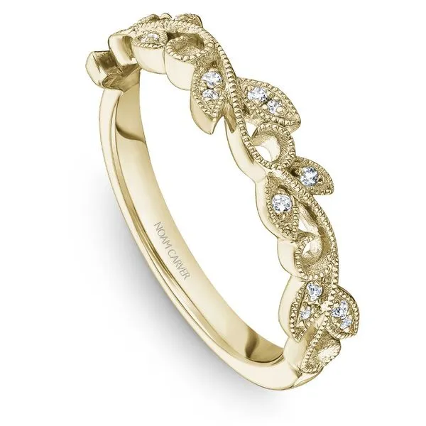 1/10 CTW 14K YG Mined DIamond Floral Design Wedding Band The Ring Austin Round Rock, TX