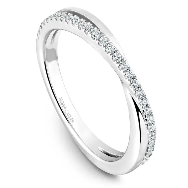 1/5 CTW 14K WG Thin Mined Diamond & Polished Cross Wedding Band The Ring Austin Round Rock, TX