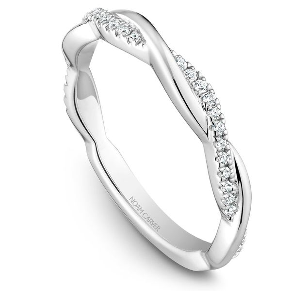 1/6 CTW 14K WG Mined Diamond & polished Twist Stack Wedding Band The Ring Austin Round Rock, TX