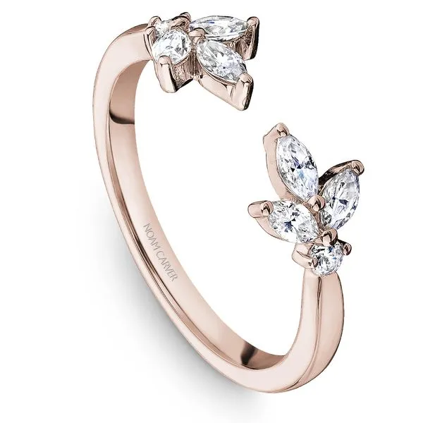 3/8CTW 14K RG Mined Diamond Marquise Open shank Wedding Band The Ring Austin Round Rock, TX