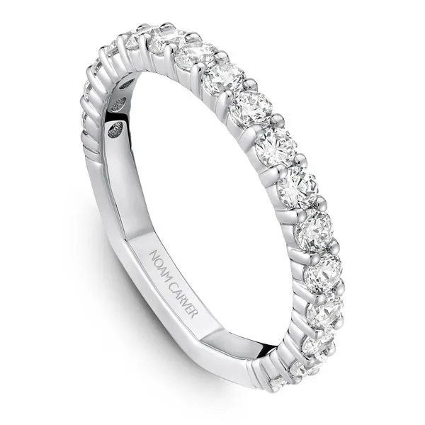 9/10CTW 14K WG Shared Prong Accent Wedding Band The Ring Austin Round Rock, TX