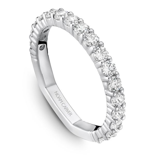 9/10CTW 14K WG Mined Diamond Accent Shared Prong Wedding Band The Ring Austin Round Rock, TX