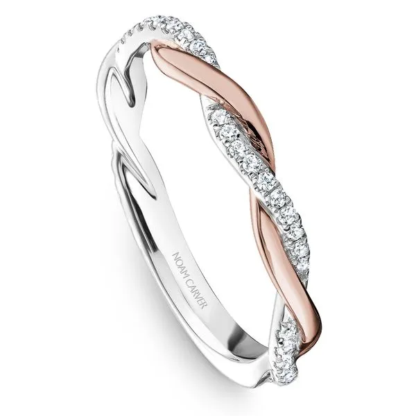 1/5CTW 14K WG/RG Mined Diamond Twisted And Polished Wedding Band The Ring Austin Round Rock, TX