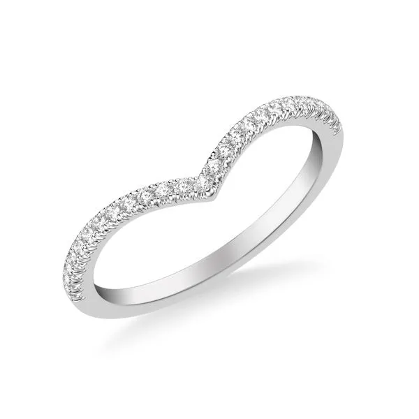 1/6CTW 14K WG Mined Diamond Chevron Wedding Band The Ring Austin Round Rock, TX