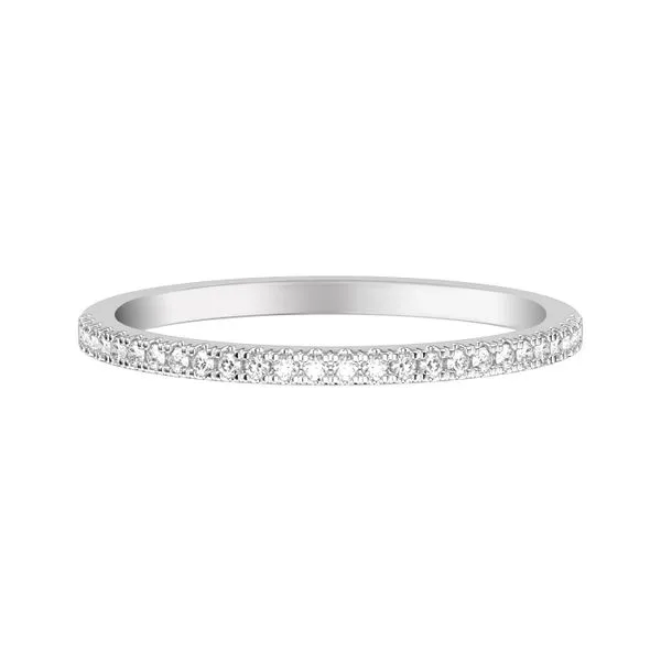1/8CTW 14K WG Mined Diamond Straight Wedding Band Image 2 The Ring Austin Round Rock, TX