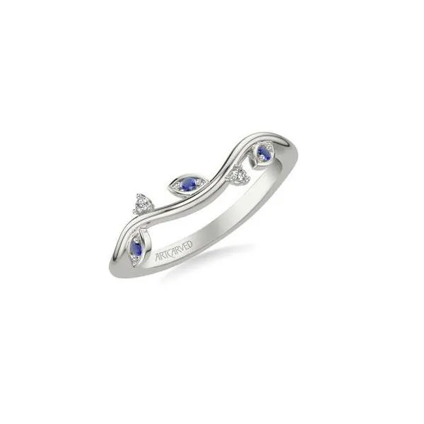 1/20CTW 14K WG Accented Leaf's Mined Diamond Wedding Band The Ring Austin Round Rock, TX