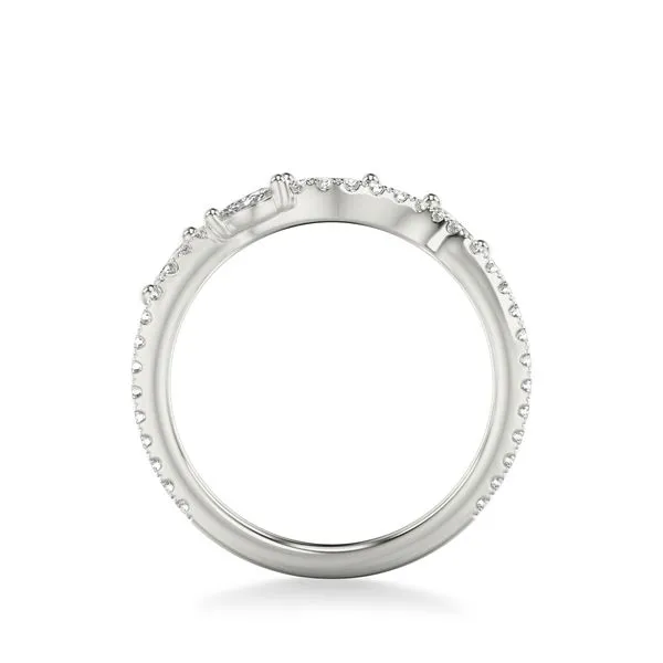 1/2CTW 14K WG Diamond Floral Wedding Band with Floating Prong Set Marquise Petals Wedding Band Image 3 The Ring Austin Round Rock, TX