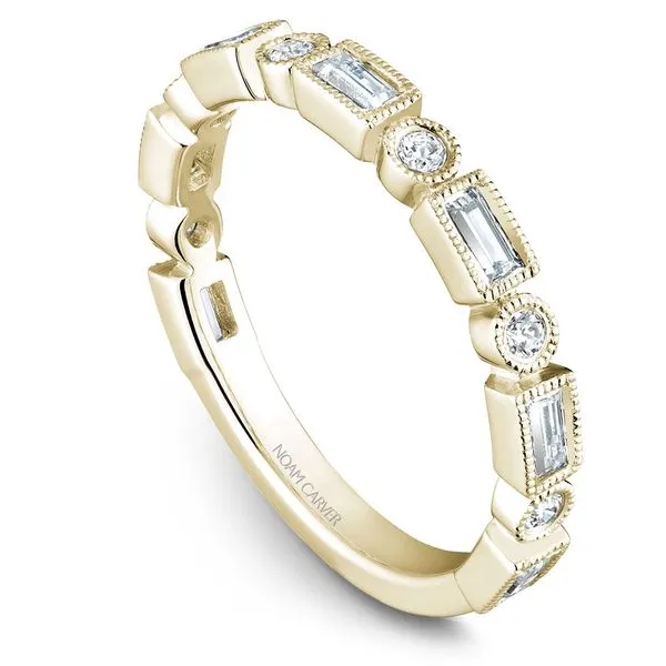 1/2 CTW 14K YG Mined Diamond Round & Baguette Bezel Set Wedding Band GH,SI The Ring Austin Round Rock, TX