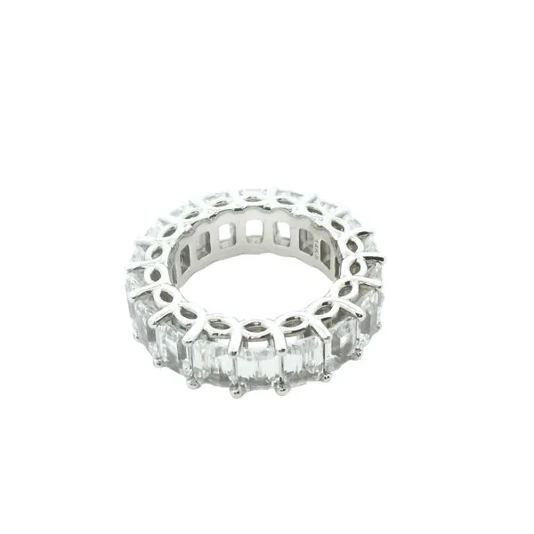 11 3/4CTW 14K WG Emerald Cut Cubic Zirconium Eternity Band Image 2 The Ring Austin Round Rock, TX
