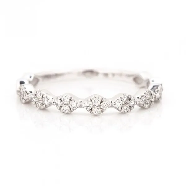 1/5CTW 14K WG Mined Diamond 7 Station Wedding Band The Ring Austin Round Rock, TX