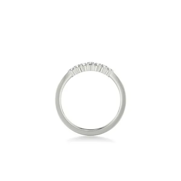 1/4CTW 14K WG Mined Diamond Pear Tiara Chevron With Dark Blue Ceramic Wedding Band Image 3 The Ring Austin Round Rock, TX