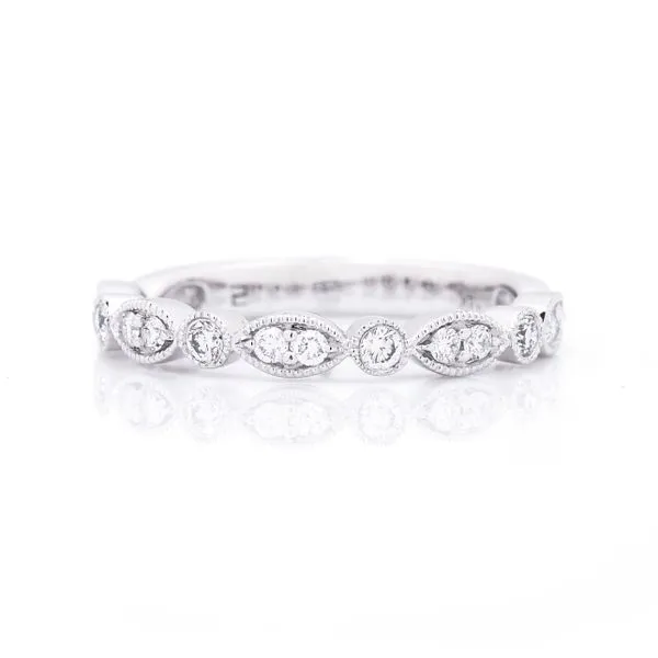 1/5CTW 14K WG Mined Diamond Illusion With Mil Grain Band The Ring Austin Round Rock, TX