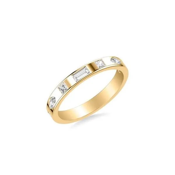 1/2CTW 14K YG Natural Fancy Flush Set Diamond Wedding Band Image 3 The Ring Austin Round Rock, TX