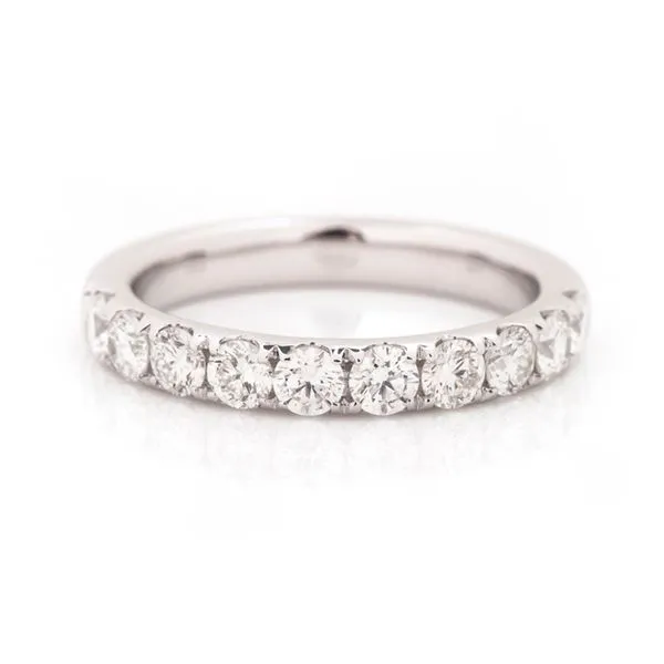1.00CTW 14K White Gold Natural Diamond Wedding Band Size 7 The Ring Austin Round Rock, TX