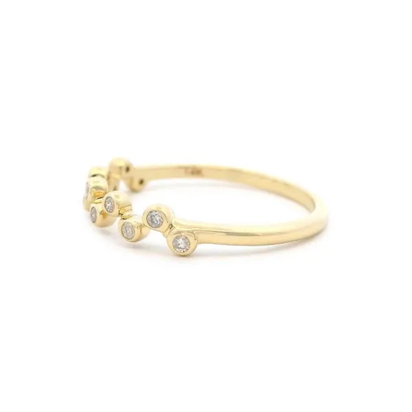 1/10CTW 14K YG Natural Diamond Bezel Set Staggered Band Image 2 The Ring Austin Round Rock, TX