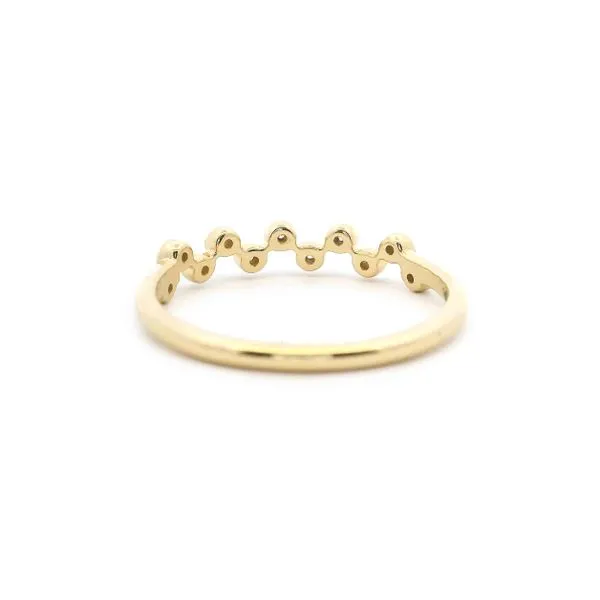 1/10CTW 14K YG Natural Diamond Bezel Set Staggered Band Image 3 The Ring Austin Round Rock, TX