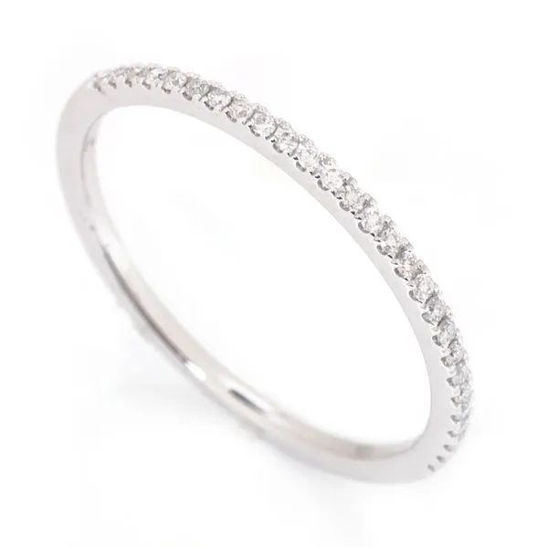 1/10CTW 14K White Gold Natural Round Diamond Wedding Band Image 2 The Ring Austin Round Rock, TX