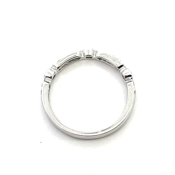1/4CTW 14K WG Natural Round Diamond Stationed Bezel And Prong Wedding Band Image 4 The Ring Austin Round Rock, TX