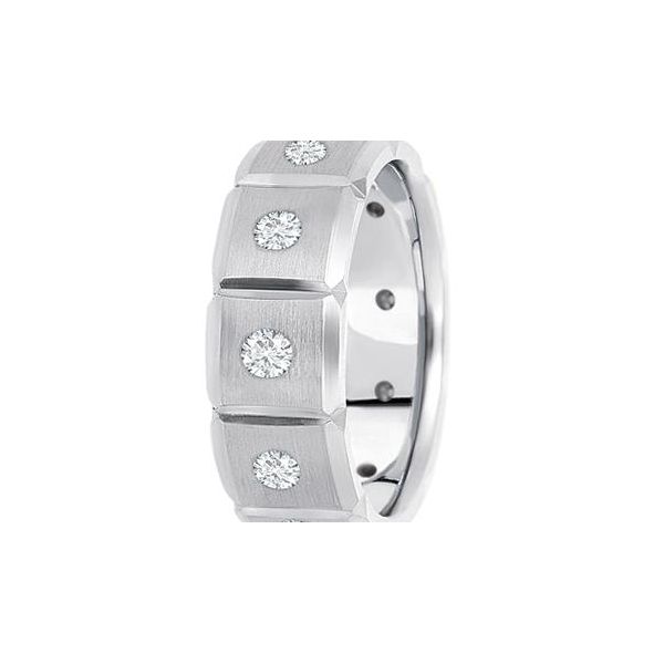 14k White Gold Mens Band with Diamonds The Ring Austin Round Rock, TX