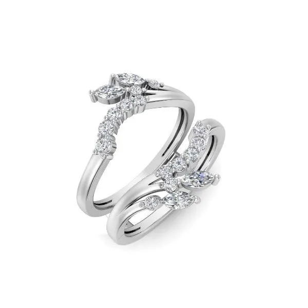 5/8CTW 14K WG Marquise and Round Ring Enhancer Image 2 The Ring Austin Round Rock, TX