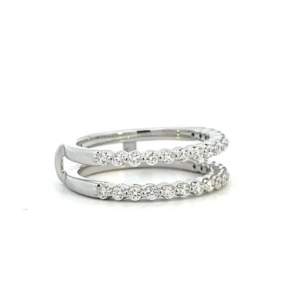 1/2CTW 14K WG Natural Round Diamond Single Shared Prong Enhancer Wedding Band Image 2 The Ring Austin Round Rock, TX