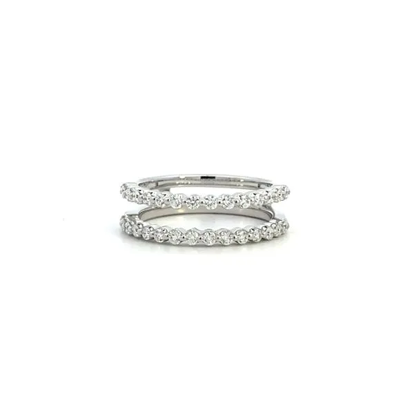 1/2CTW 14K WG Natural Round Diamond Single Shared Prong Enhancer Wedding Band Image 3 The Ring Austin Round Rock, TX