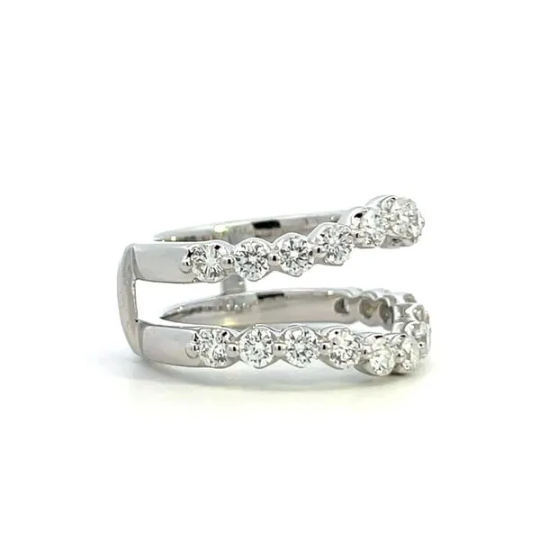 1 5/8CTW 14K WG Natural Round Diamond Single Shared Prong Enhancer Wedding Band Image 2 The Ring Austin Round Rock, TX