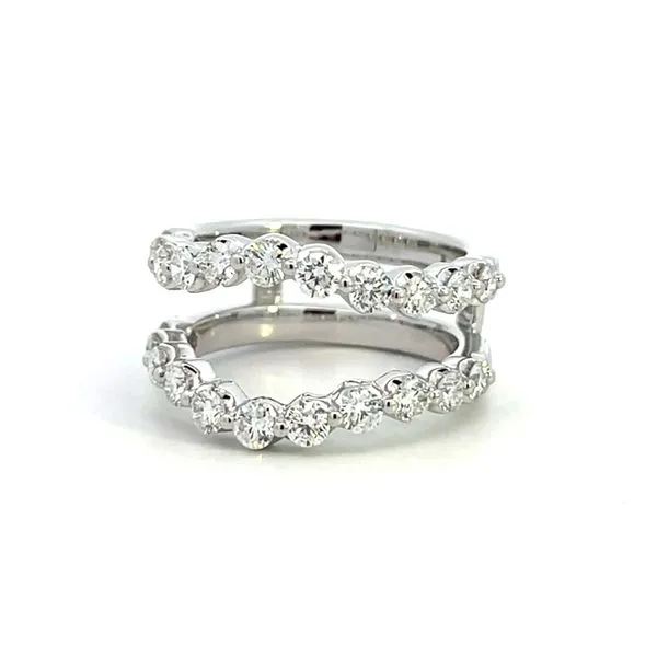 1 5/8CTW 14K WG Natural Round Diamond Single Shared Prong Enhancer Wedding Band Image 3 The Ring Austin Round Rock, TX