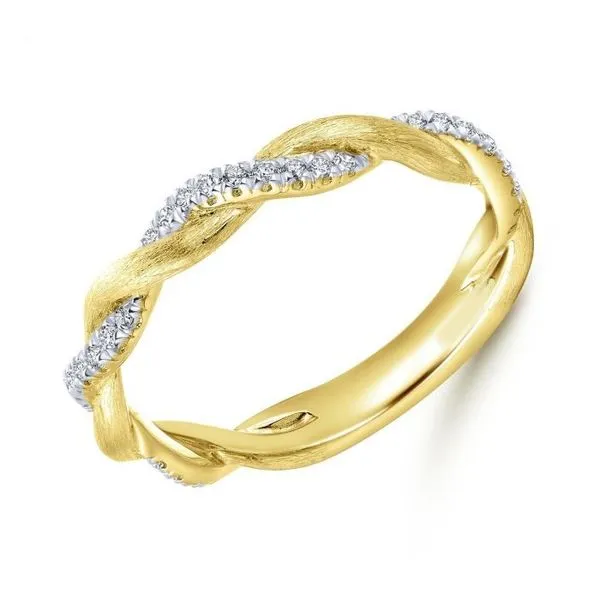 14kt YG Diamond Twist Band 1/5ctw size 6.5 The Ring Austin Round Rock, TX