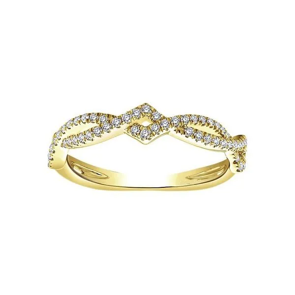 14kt YG Twisted Chevron Diamond Band 1/4ctw size 6.5 The Ring Austin Round Rock, TX