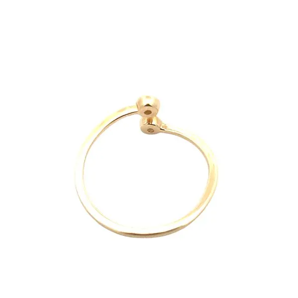 1/6CTW 14K Yellow Gold Bezel Set Diamond Bypass Ring Image 3 The Ring Austin Round Rock, TX