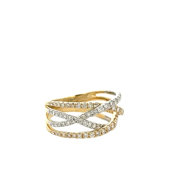 1.00CTW 14K YG/WG Mined Diamond Inter Twisting Ring Image 3 The Ring Austin Round Rock, TX