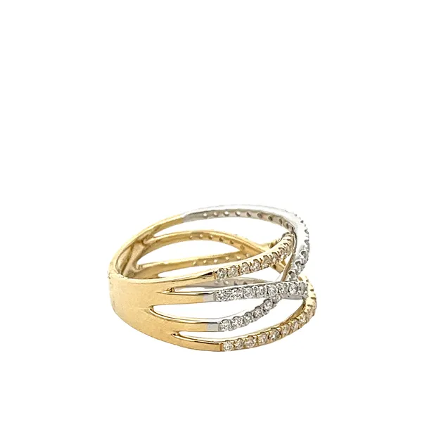 1.00CTW 14K YG/WG Mined Diamond Inter Twisting Ring Image 4 The Ring Austin Round Rock, TX