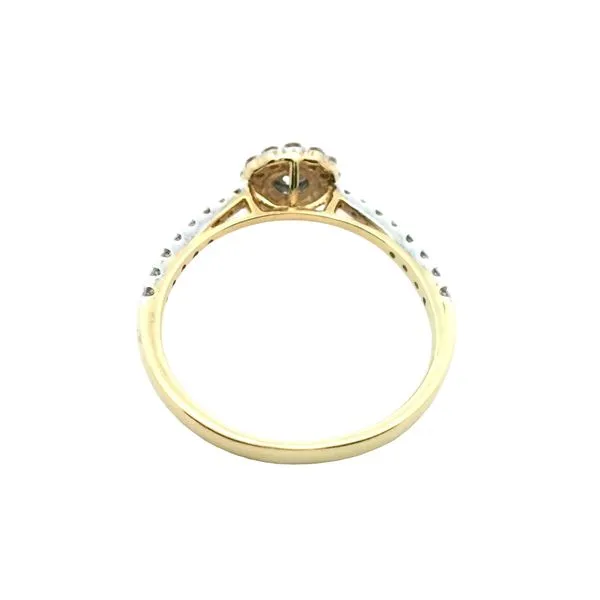 1/2CTW 18K YG/WG Mined Diamond Halo Round Bezel Set Center With Diamonds 1/2 Way Down the Shank Image 2 The Ring Austin Round Rock, TX