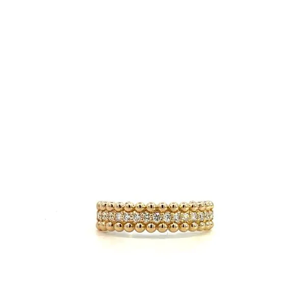 1/4CTW 14K YG Natural Round Diamond Shared Prong With Gold Beaded Accents Ring Image 2 The Ring Austin Round Rock, TX