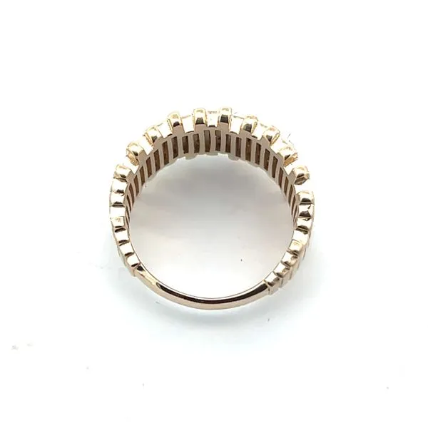 1/2CTW 14K Yellow Gold Natural Round Diamond Multi Row Stacked/Polished Match Ring Image 3 The Ring Austin Round Rock, TX