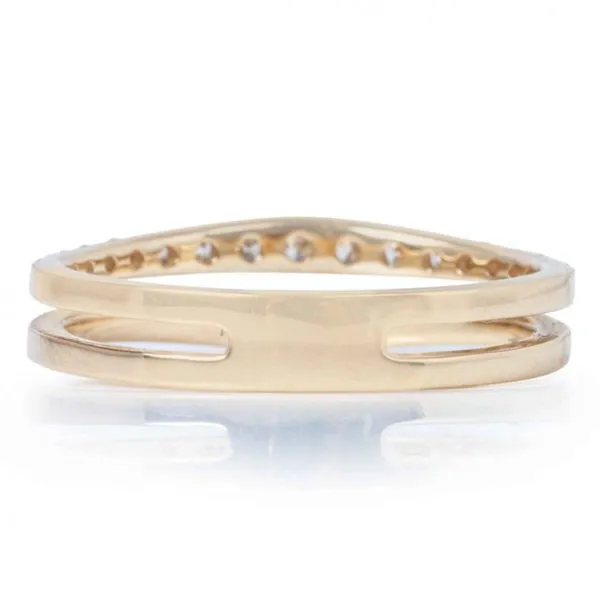 1/4CTW 14K YG diamond on one side and coin edge band on the other Ring Image 4 The Ring Austin Round Rock, TX