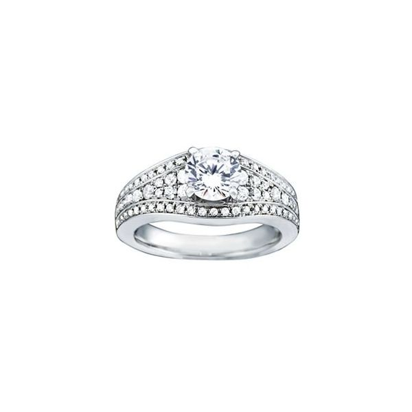 Four Row Diamond Engagement Ring The Ring Austin Round Rock, TX