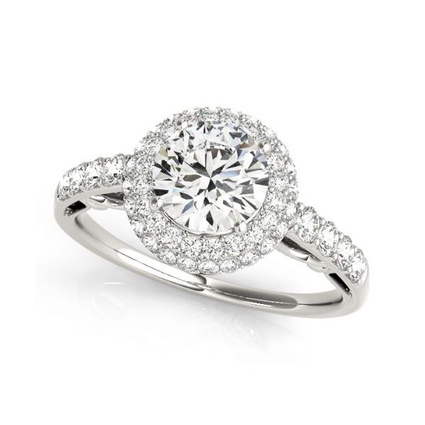 Diamond Halo Engagement Ring The Ring Austin Round Rock, TX