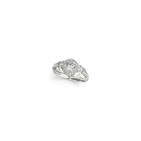 Antique Style Bezel Center Diamond Engagement Ring The Ring Austin Round Rock, TX