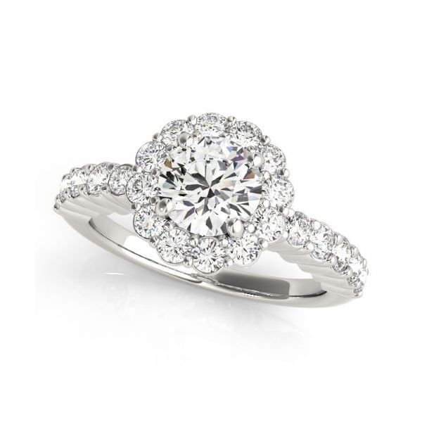 Classic Halo Diamond Engagement Ring The Ring Austin Round Rock, TX