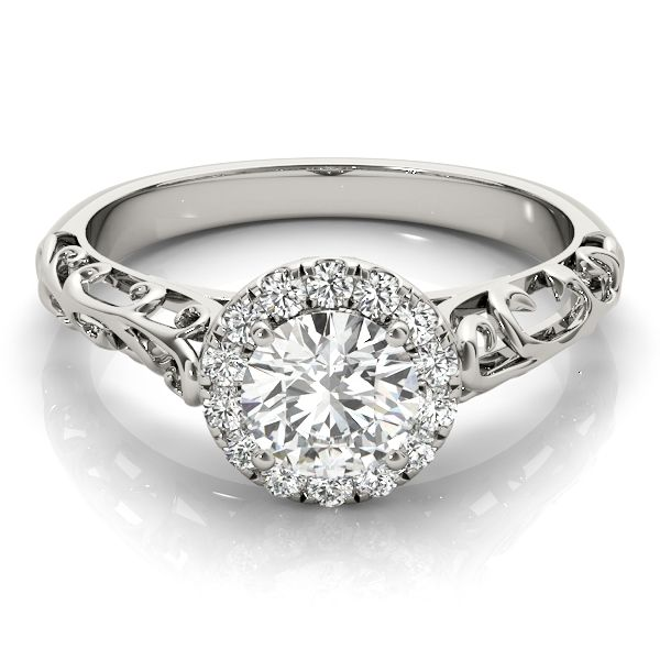 Antique Halo Diamond Engagement Ring Image 2 The Ring Austin Round Rock, TX