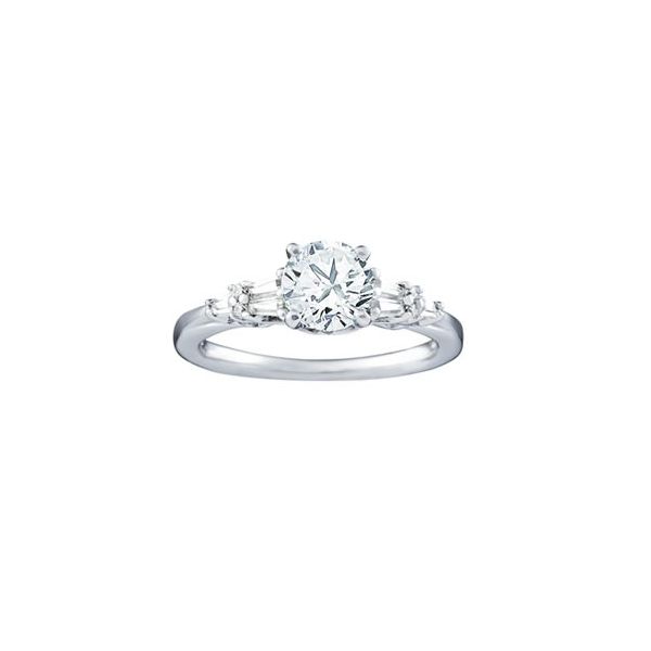 Classic Baguette Diamond Engagement Ring The Ring Austin Round Rock, TX