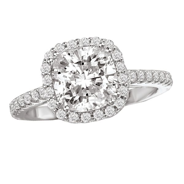 Classic Cushion Halo Engagement Ring The Ring Austin Round Rock, TX