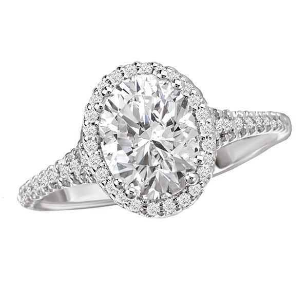 Classic Oval Halo Diamond Engagement Ring The Ring Austin Round Rock, TX