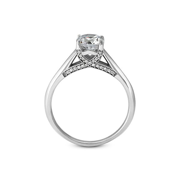 Diamond Semi-Mount Engagement Ring Image 3 The Ring Austin Round Rock, TX